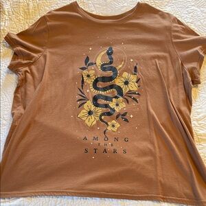 Wound Up Brown Tee with Graphic Design